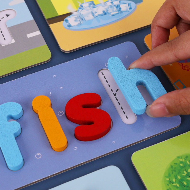 abcd26 English letter building blocks paired cognitive toys 2-3-4-5-year-old children Monzi's early education Puzzle Toys