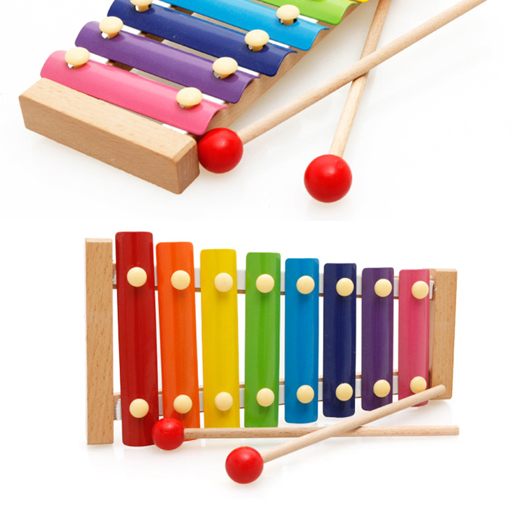 Trẻ em tay gõ tám tông màu đàn piano 1-3 tuổi bé đồ chơi âm nhạc nhỏ xylophone trẻ sơ sinh bộ gõ chuyên nghiệp