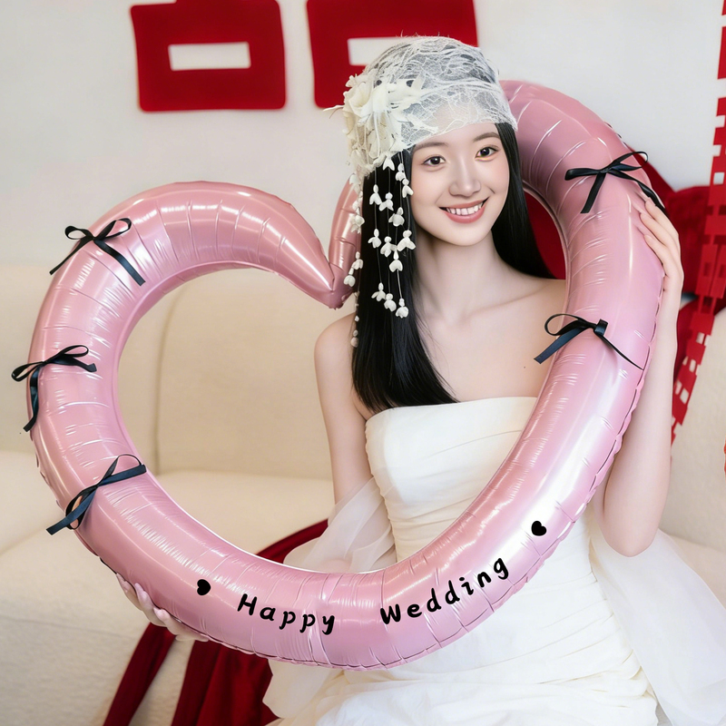 Wedding Dressing Gown Photo Props, Atmospheric Hollow Heart Balloons, Hotel Decoration, Wedding Decoration, New House Wedding Wedding Dressing Gown Photo Props, Atmospheric Hollow Heart Balloons, Hotel Decoration, Wedding Decoration, New House Wedding