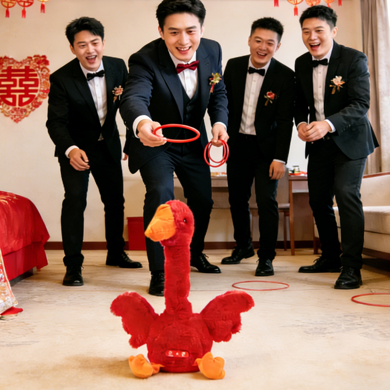 Wedding Door-Blocking Hoop, Wedding Pick-Up Game Prop, Swinging Duck, Shaking Head Goose, Door-Blocking Interactive Creative Game