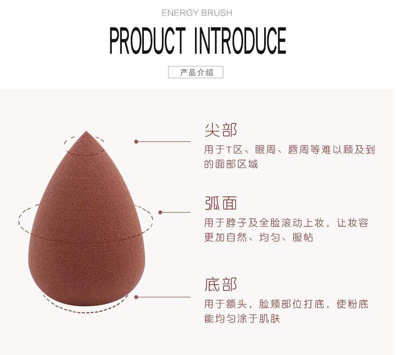 NĂNG LƯỢNG / Ai Nuqi Beauty Trứng Bầu Trang điểm Puff Beauty Công cụ trang điểm BB Cream Foundation Viên nang sửa chữa - Các công cụ làm đẹp khác cọ mắt