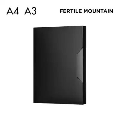 Liangshan file storage box Document box A4 file box A3 drawing storage box Simple black and white business custom plastic office data box