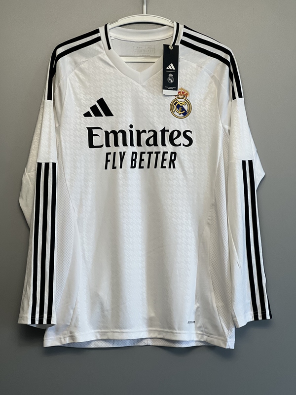 Real Madrid 24-25 Season Home Fan Version Jersey Long-Sleeved Football Uniform It3442