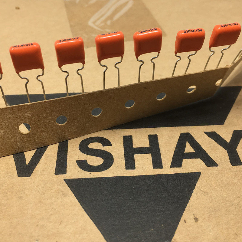 (50 only) original dress vishay Philips MKT 100V 334 polyester capacitive 0 33uF 330nK100