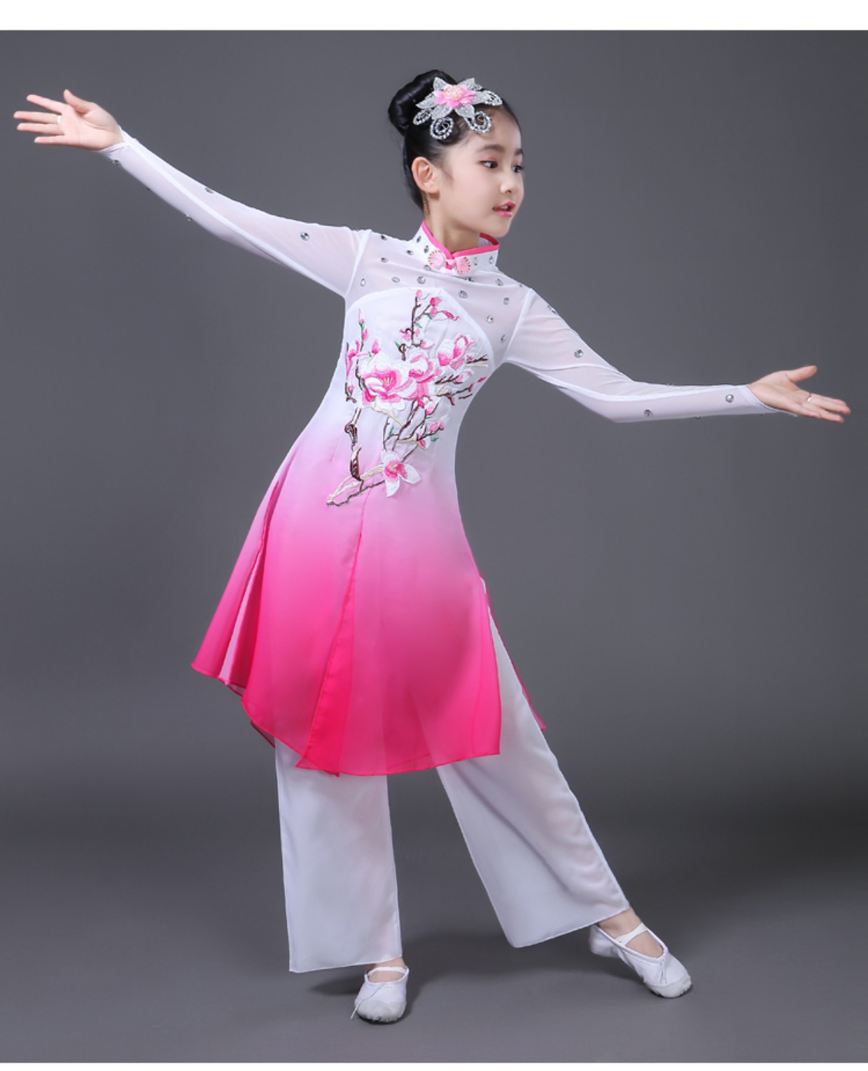 Mới của trẻ em trang phục khiêu vũ cổ điển cô gái ô múa khiêu vũ biểu diễn quần áo khiêu vũ quốc gia cô gái thanh lịch cửa hàng quần áo biểu diễn cho trẻ em
