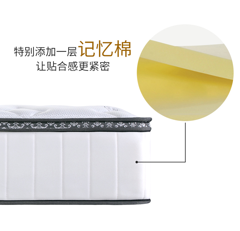 五星级酒店同款 美国丝涟 宝石臻选版 美姿弹簧护脊乳胶床垫 厚30cm 图10