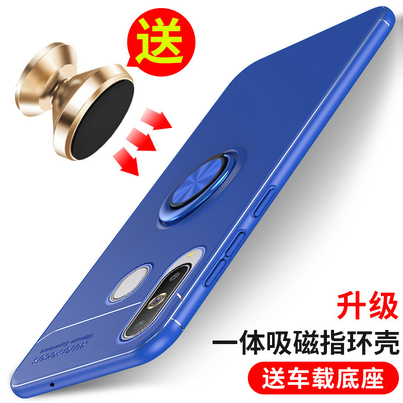 Samsung a8s mobile phone protective shell Silicone Gel soft shell ultra light thin galoxy men's new wave A8S minimalist frosted anti-fingerprint anti-fingerprint anti-fingerprint anti-fall full-pack edge vehicular magnetic suction invisible bracket ring protective sleeve