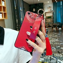 vivoy67a Mobile Phone Shell Silicone China Wind Web Red VIVOY67L Protective Sleeve Anti-Fall Personality Frosted y67a Full-Package Side Softshell National Tide Card Wristband Creative Bracket Flow Susling