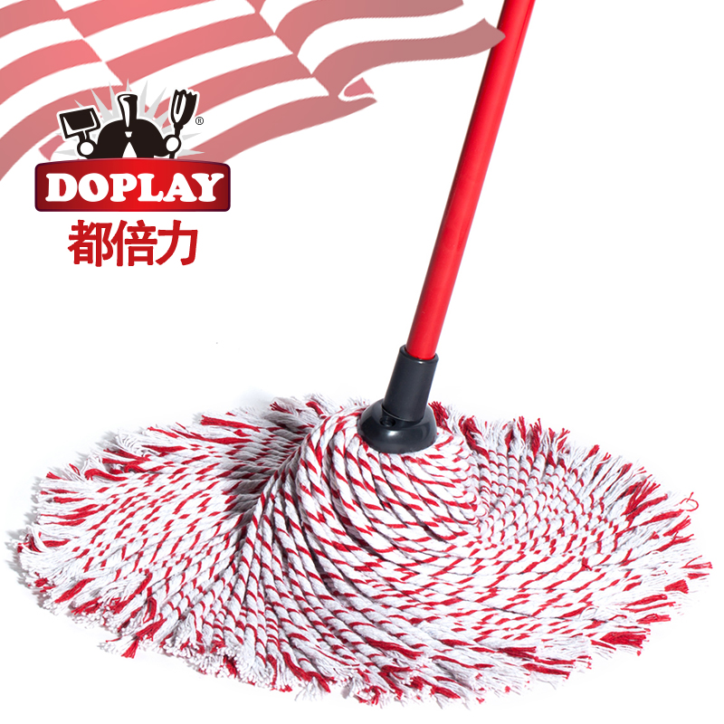 All Times Force Round Head Mop Mopping Thick Wire Mop Dry And Wet Removable Home Light Pole