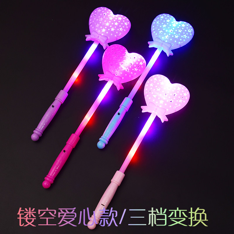 Glowing concert props with lights creative fluorescent stick flashing love magic fairy stick with lights Children's Day toy pig