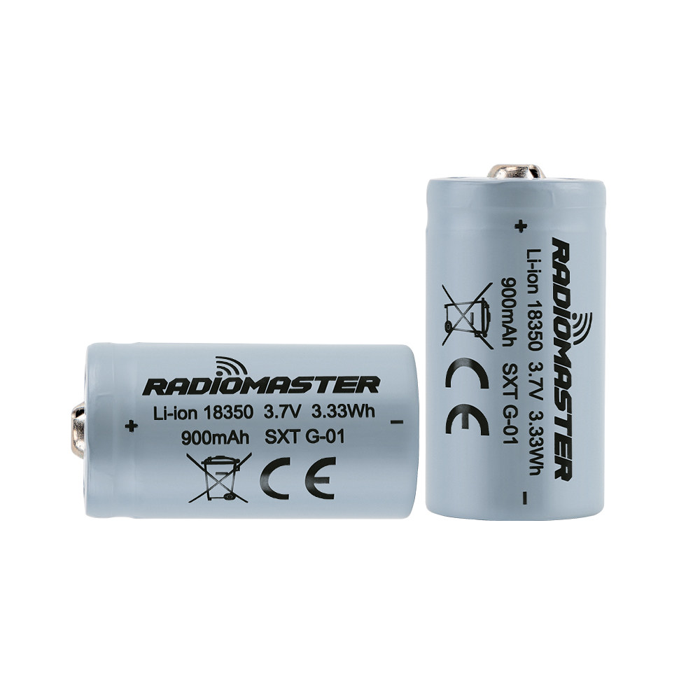 【RadioMaster】18350兩節鋰電池3.7V 900Mah ZORRO遙控器專用鋰電池 兩入