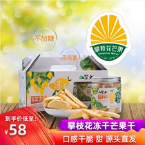  Panxiang freeze-dried mango dried Panzhihua mango frozen chips fruit and vegetable snacks New Year gift specialty gift box