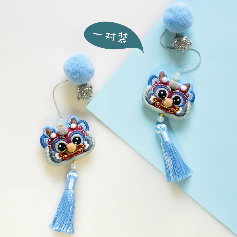 Flowers Consignment Dragon Embroidered Diy Handmade Material Bag Scents Cysts WIND ZODIAC CAR HANGING PHONE PENDANTS LOVERS NEW YEAR GIFTS-TAOBAO