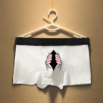 Mens underwear men funny cartoon pure cotton four-corner pants pants and creative spoofing summer boys