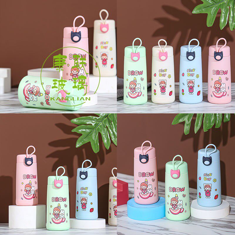 Water Cup 2021 New Trendy Children's Household Handy Cup Summer Creative Handle Plastic Glass Custom Small Gifts