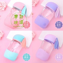 Water cup 2021 new trendy childrens home summer creative cute plastic glass large capacity custom small gift