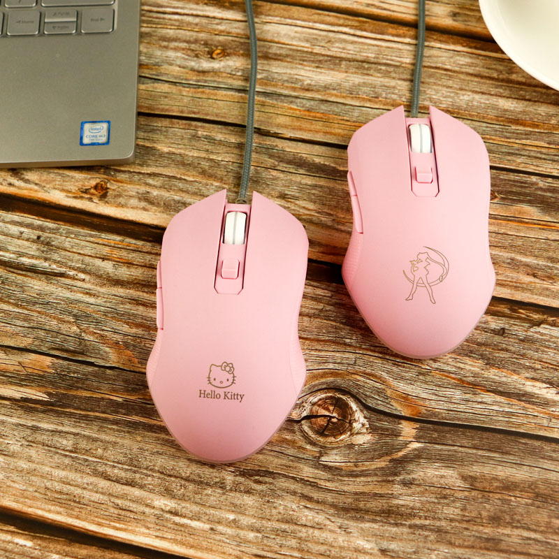 SUSTech Lingyao S2 Generation S5300 S4300 Love Bean Notebook Wireless USB Pink Slip Rat Game Cute Cartoon