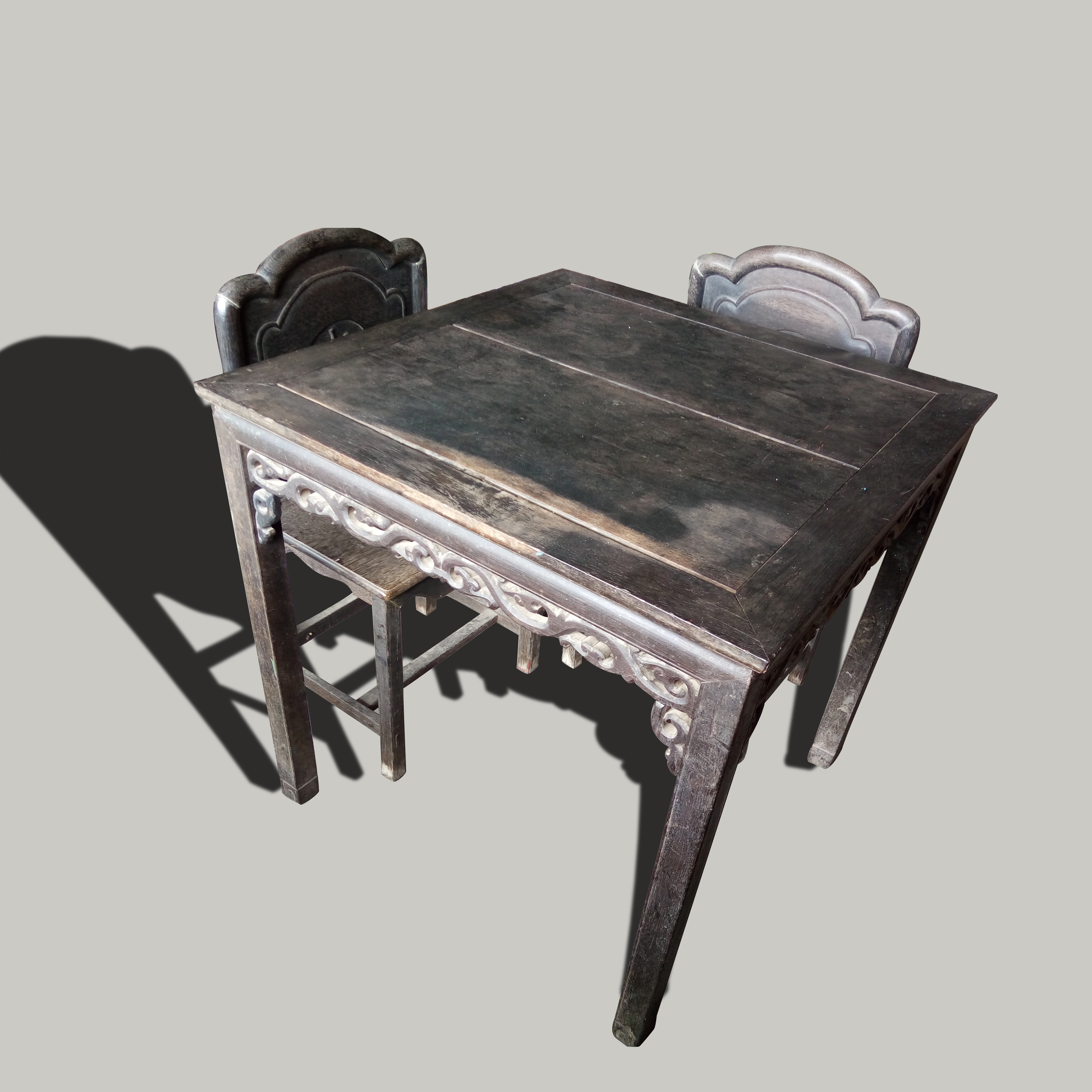 Popular Madness Snatching Early Collection Objects Old Chore Ancient Play Chicken Wings Wood Eight Fairy tables and chairs Antiquity old bag Pulp Intact-Taobao