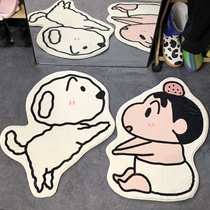 Sheep Lion Chestnut Homemade Crayon Shin-chan Floor Mat Cartoon Cute Alien Plush Bedroom Decoration Living Room Home Mat