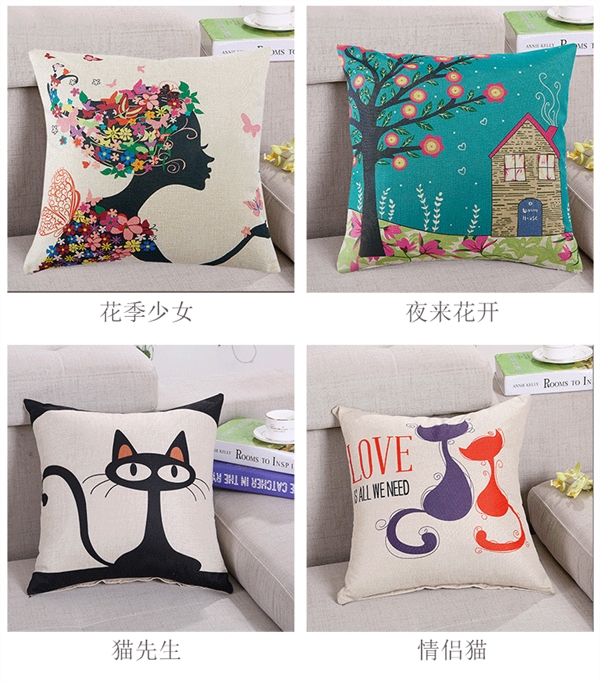 Bắc Âu cotton và vải lanh gối phòng khách sofa đệm bao gồm tựa lưng xe ghế văn phòng lớn thắt lưng gối gối lõi Gối hình thú cho bé
