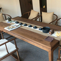 New Chinese style solid wood tea table kung fu tea table tea tea table and chair combination simple modern Zen tea table