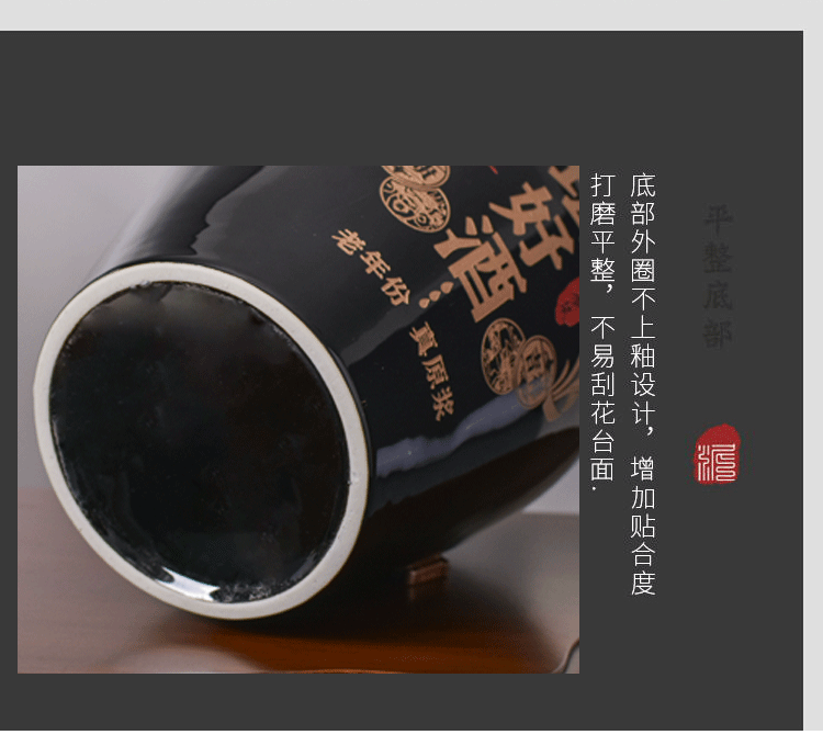 Jingdezhen ceramic jar thickening aged 10 jins to household seal an empty bottle mercifully wine Chinese hip flask