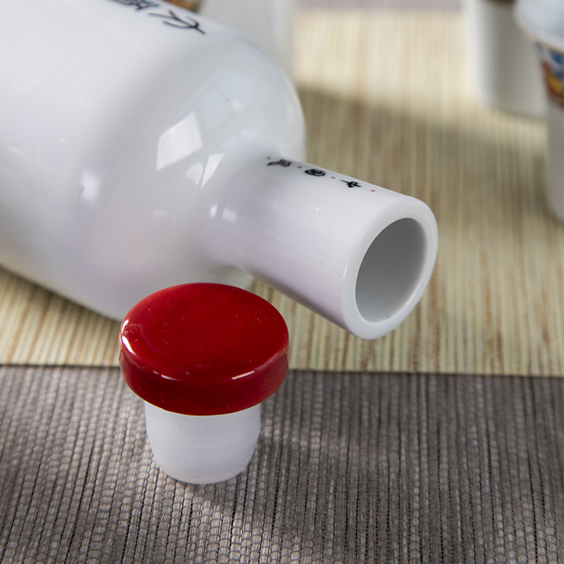 An empty bottle wine suits for of jingdezhen ceramics household sealing glass flagon of new Chinese style gifts gift boxes