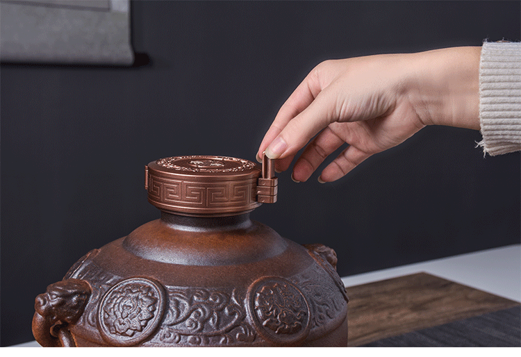 The Empty jar household seal 5 jins of jingdezhen ceramics with special instruments mercifully wine jar jar of wine bottles