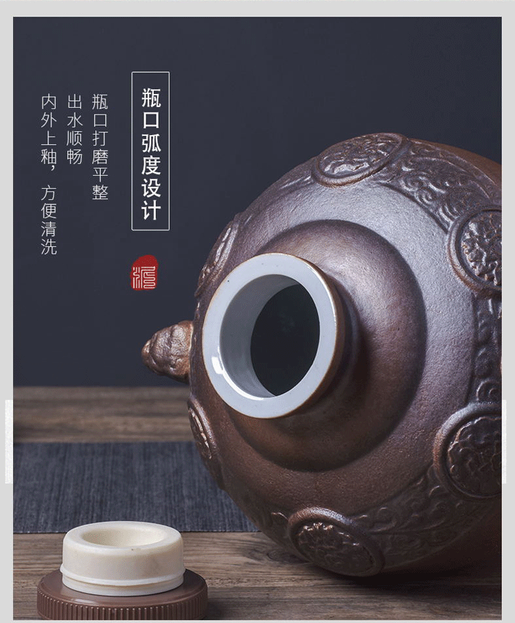 The Empty jar household seal 5 jins of jingdezhen ceramics with special instruments mercifully wine jar jar of wine bottles