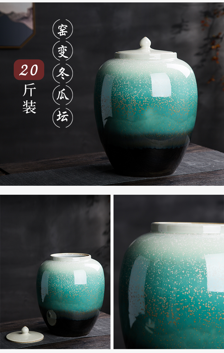 Barrel of jingdezhen ceramic household with cover storage caddy fixings meter box sealing insect - resistant ricer box 20/30/50 kg