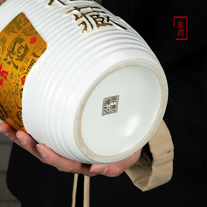 Jingdezhen ceramic bottle is empty bottle 1/2/3/5/10 with household pot small jar sealing liquor jugs