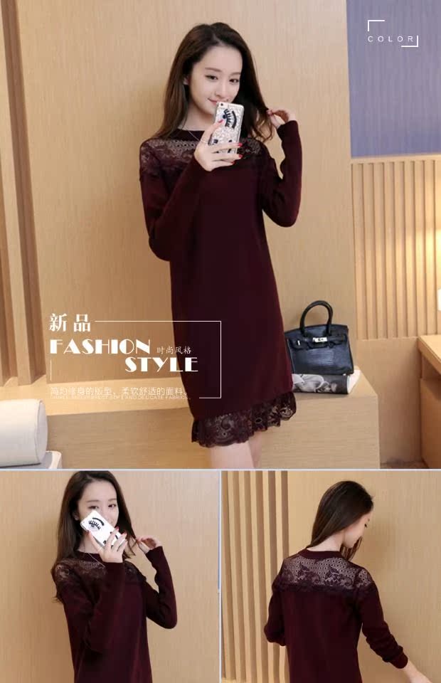 Đặc biệt hàng ngày mùa xuân phụ nữ ren đan đáy áo nữ dài tay phiên bản Hàn Quốc của áo khoác dài áo khoác thời trang nữ đẹp
