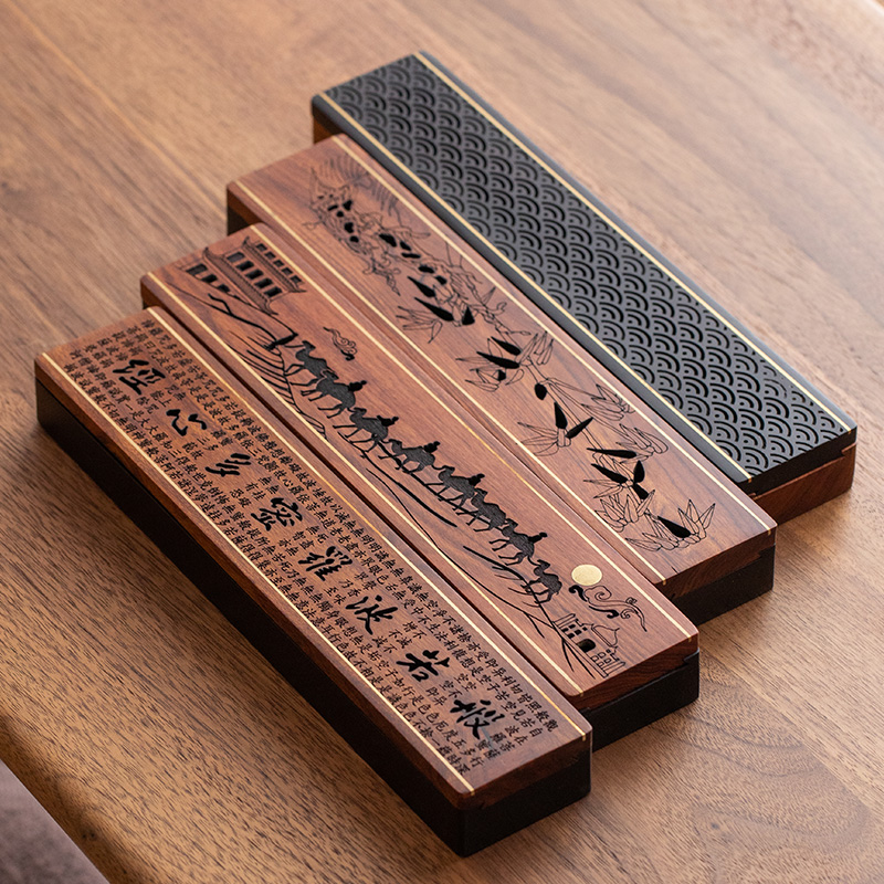 Retro red wood engraving line incense stove sandalwood Immersed Tea Scented Solid Wood for Buddhist Incense Stove-Taobao