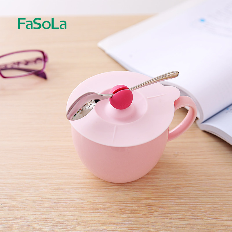 FASOLA silicone cup cover Food grade glass mark cup ceramic cup flash proof and dust-proof circular general glass cover
