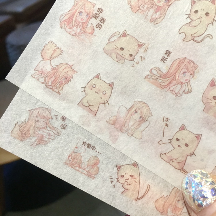 There are cats Sassy meow female cat star people sticker cute cat sticker diary handbook paper DIY decorative stickers