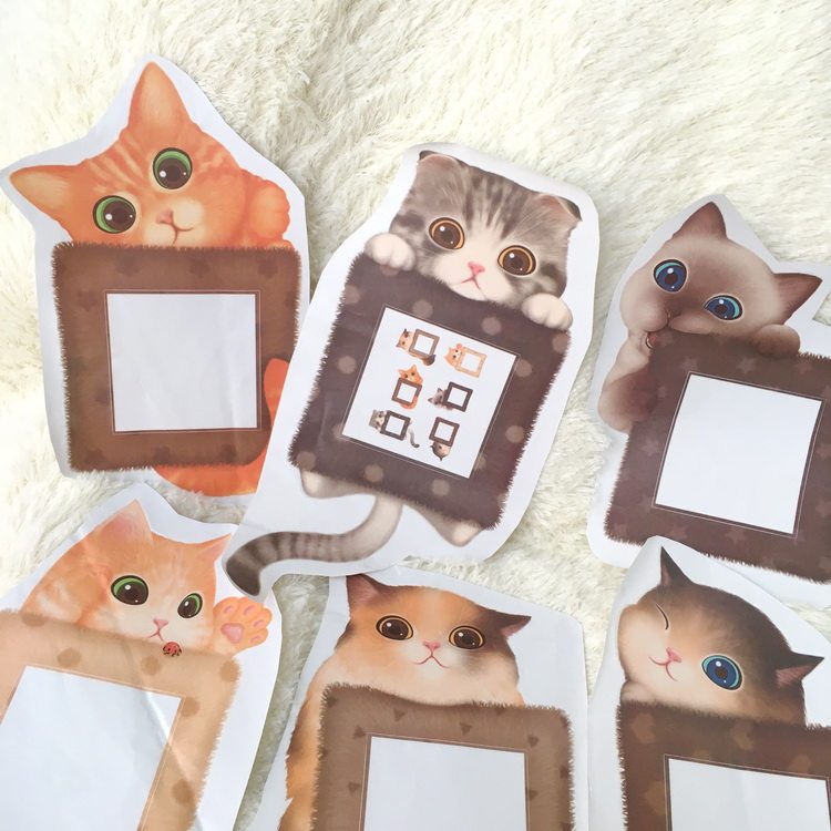 There are cat cat people switch stickers socket wall stickers cute cat home decoration stickers cat coffee theme universal