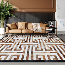 Original Design Carpet Splicing Bull Leather Home Nordic Modern Light Lavish Living Room Sofa Tea Table Cushion Bedroom Bedside Blanket