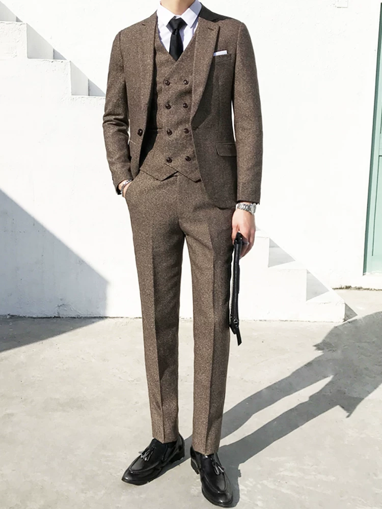 Suit, set, retro razor, 3 piece set, British style