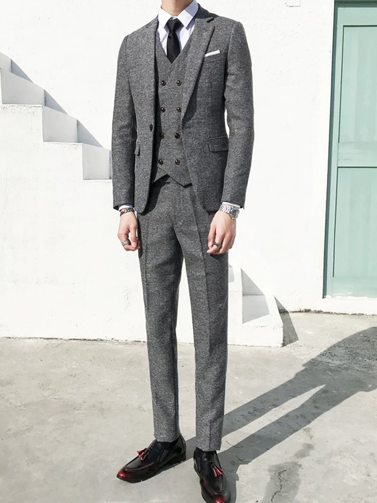 Suit, set, retro razor, 3 piece set, British style