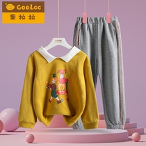 Middle school girl girl suit 2022 Spring and autumn clothes new foreign air children CUHK childrens clothing little girl sports two sets