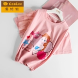 Летний детский комплект, летняя летняя одежда для девочек, детская одежда, в западном стиле, короткий рукав, 2023