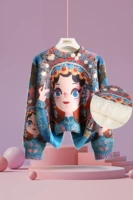 Мультяшная версия китайской квинтэссенции Пекинской оперы Хуа Дань - Китайский стиль