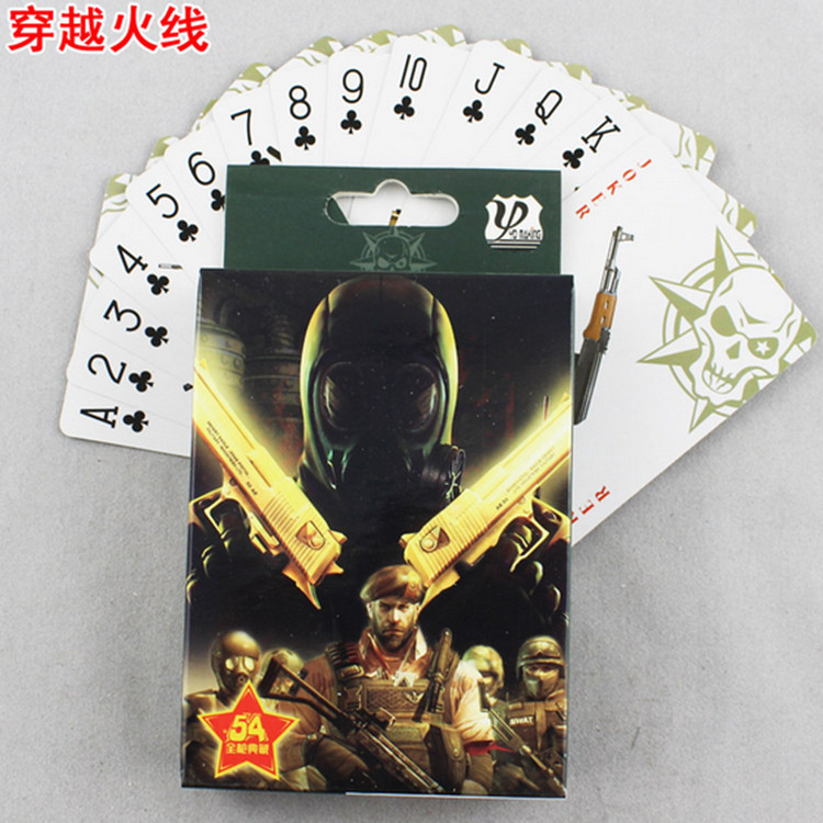 Crossing the fire line shooter collection of cartoon animated online poker card card card tabletop games