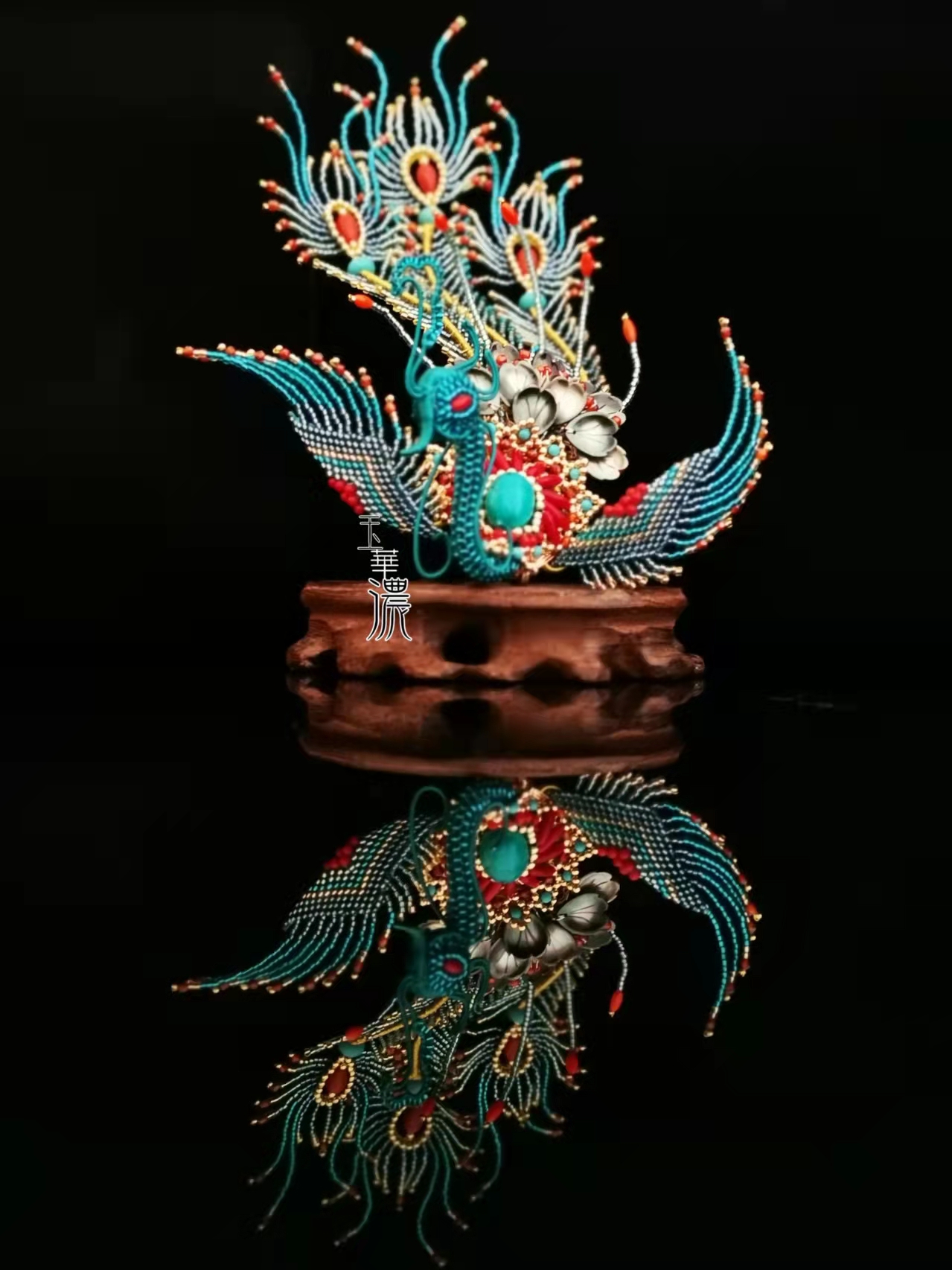 Yuhua Nong (Bi Luo) Side Rice Beads Golden Silk Phoenix Hairpin Hanfu Accessories Antique National Style Original Handmade Material Bag