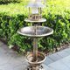 Outdoor garden cross-border wholesale antique solar bird bath