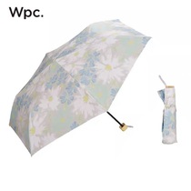 Japan imports WPC shading sunny rain sun protection umbrella 3-fold color rubber black rubber pen bag umbrella in full bloom with flowers Klingwind