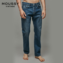 MOUSSY Vintage 2021 spring and summer new washed and polished white mens denim trousers 025DSC11-3060