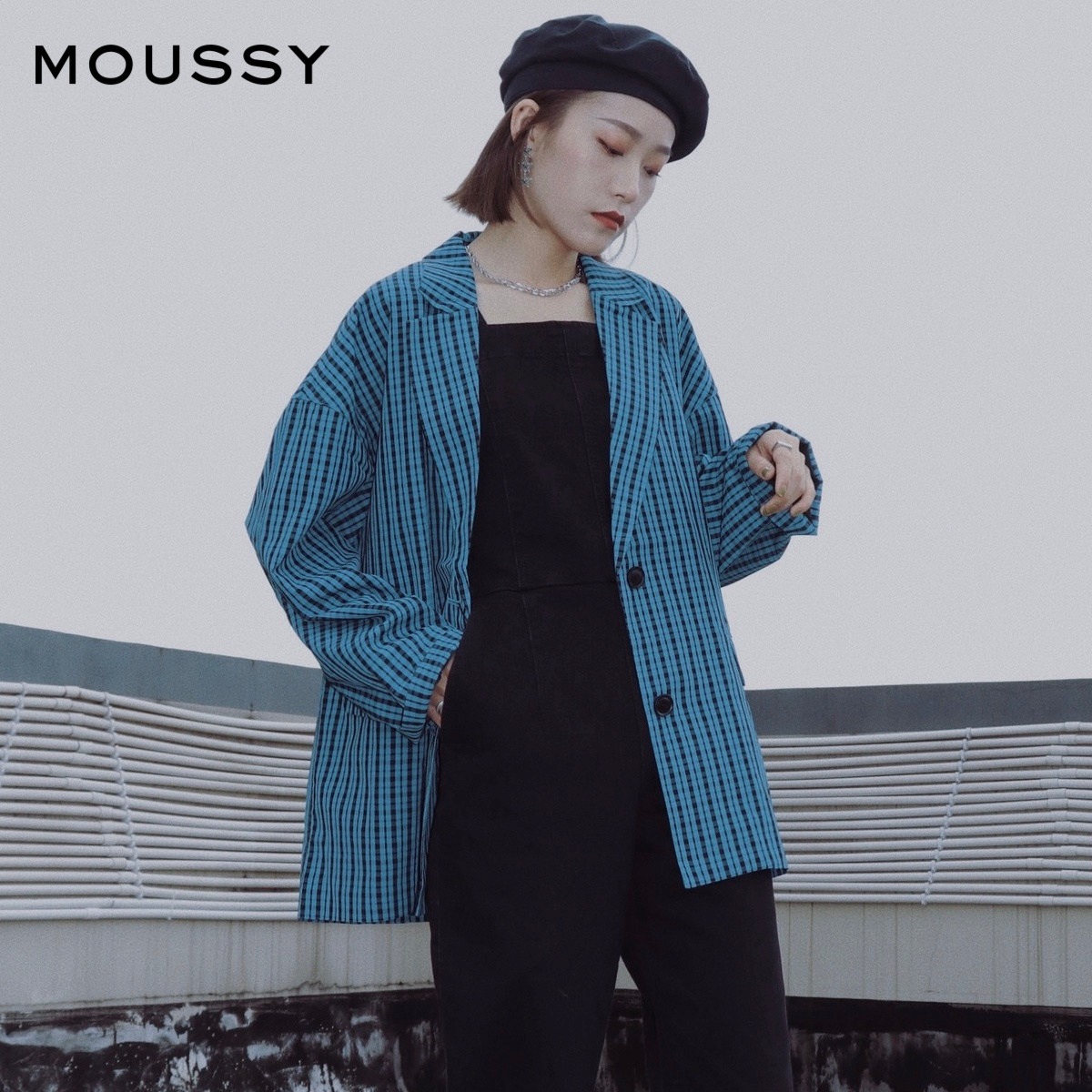 618 takedown MOUSSY Spring/Summer Vesig lapel casual blazer women's 028DAS30-5370