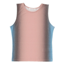 MOUSSY 2024 summer new product Tyndall gradient hot girl style basic knitted vest 010HS780-0661
