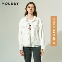 MOUSSY 20 spring and autumn new lapel casual denim jacket 028DS511-0000